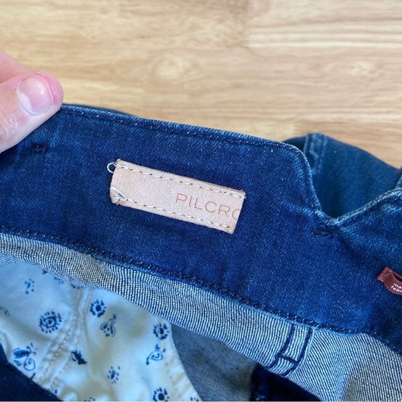 Pilcro Anthropologie Womens Blue Denim The Pier Relaxed Trouser Jeans Size 27 - Picture 16 of 16
